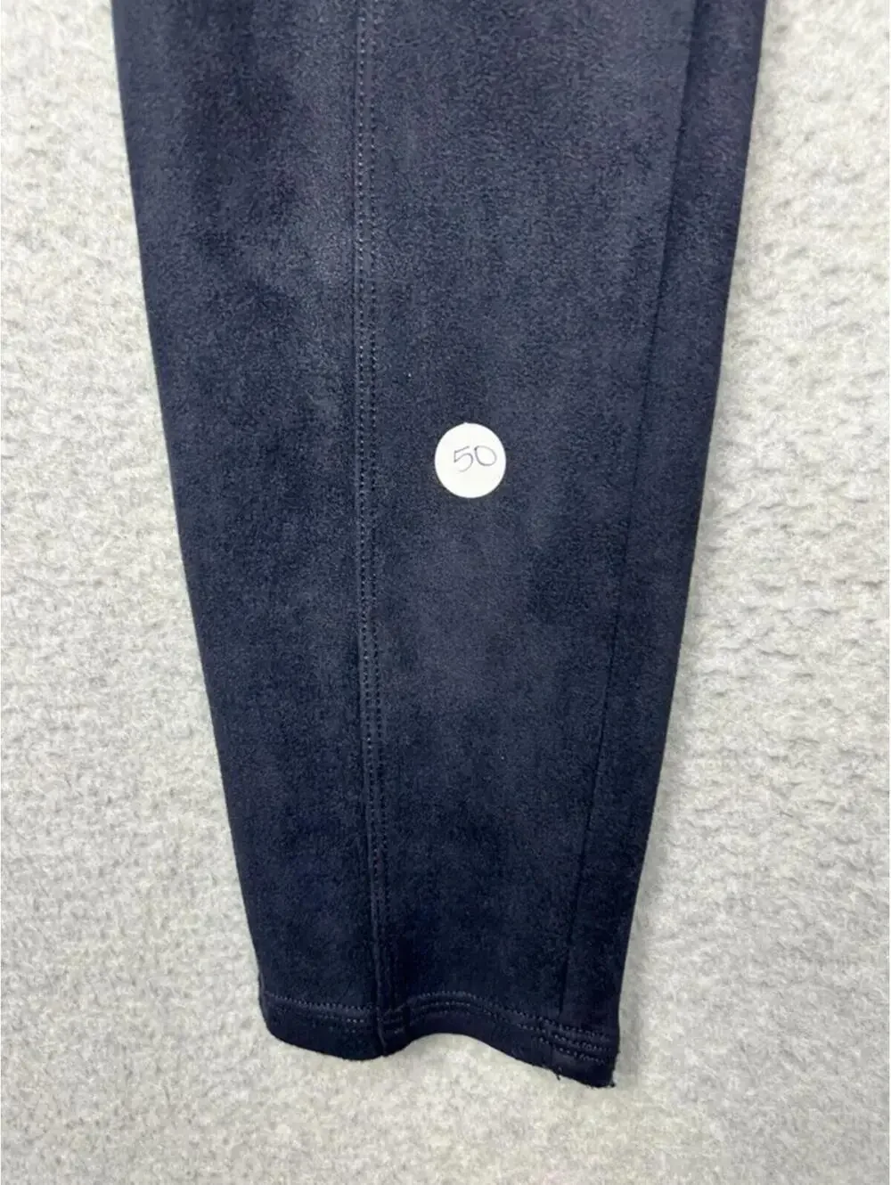 Spanx Faux Suede High Waisted Leggings Navy Shaping Stretch Y2K Goth L Baddie